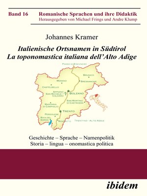 cover image of Italienische Ortsnamen in Südtirol. La toponomastica italiana dell'Alto Adige